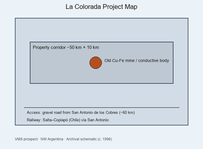 La Colorada map schematic